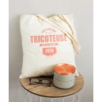 Tote bag tricoteuse, the Legend, personnalisé