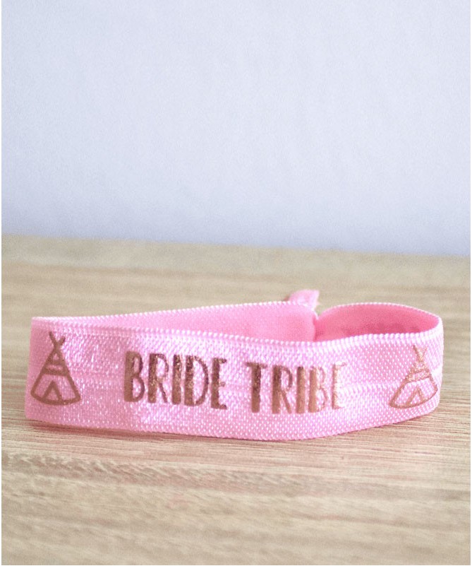 Bracelet EVJF "Team Bride Tipi" Rose