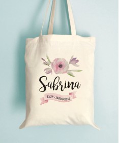 Tote Bag EVJF - Fleur et ruban