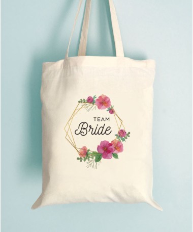 Tote Bag EVJF Fleuri Team Bride