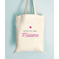 Sac EVJF - Tote bag Appelez-moi Madame Coeur