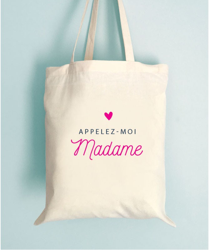 Sac EVJF - Tote bag Appelez-moi Madame Coeur