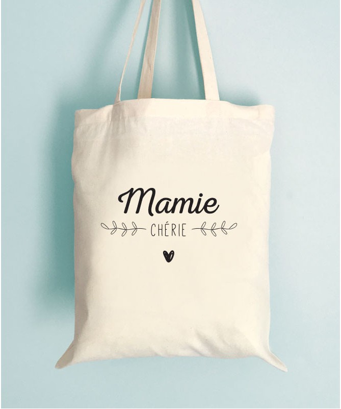 Tote bag Mamie chérie et son joli motif