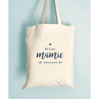 Tote bag Mamie On t'aime personnalisé