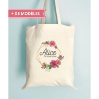 Sac EVJF - Tote bag Hexagone Fleuri