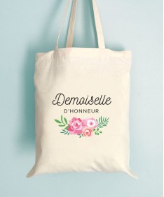 Tote Bag EVJF Floral Demoiselle d'honneur