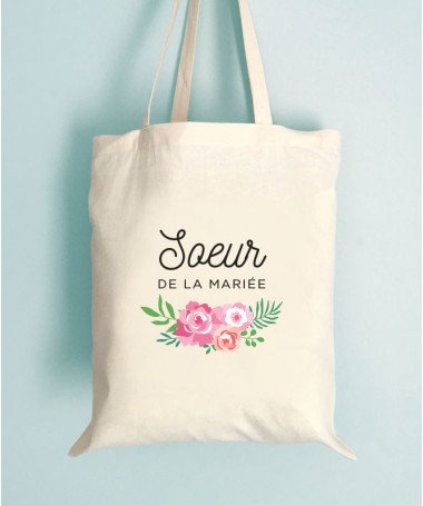 Tote Bag EVJF Floral Soeur de la Mariée