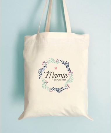 Sac Mamie Couronne fleuri - Tote Bag