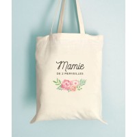 Tote bag Mamie Fleuri personnalisé