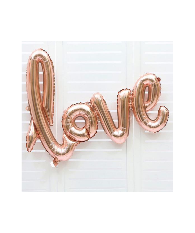 Ballon EVJF "Love" ou mariage Or Rose Ballon EVJF "Love" ou mariage Or Rose