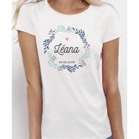 Tee Shirt EVJF "Team Bride" personnalisé fleuri - Future mariée et sa team ♡