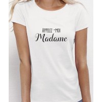 T-shirt Appelez-moi Madame sobre et élégant - Future mariée