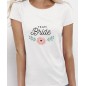 T-shirt EVJF personnalisé fleur rose - Pour la mariée et sa team