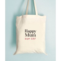 Tote Bag "Happy Mum since" - à personnaliser