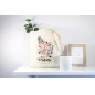 Tote Bag Maitresse Bouquet de fleurs rose personnalisable