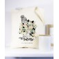 Tote Bag Maitresse ATSEM ou Nounou Bouquet de fleurs vert personnalisable Tote Bag Maitresse ATSEM ou Nounou Bouquet de fleurs vert personnalisable
